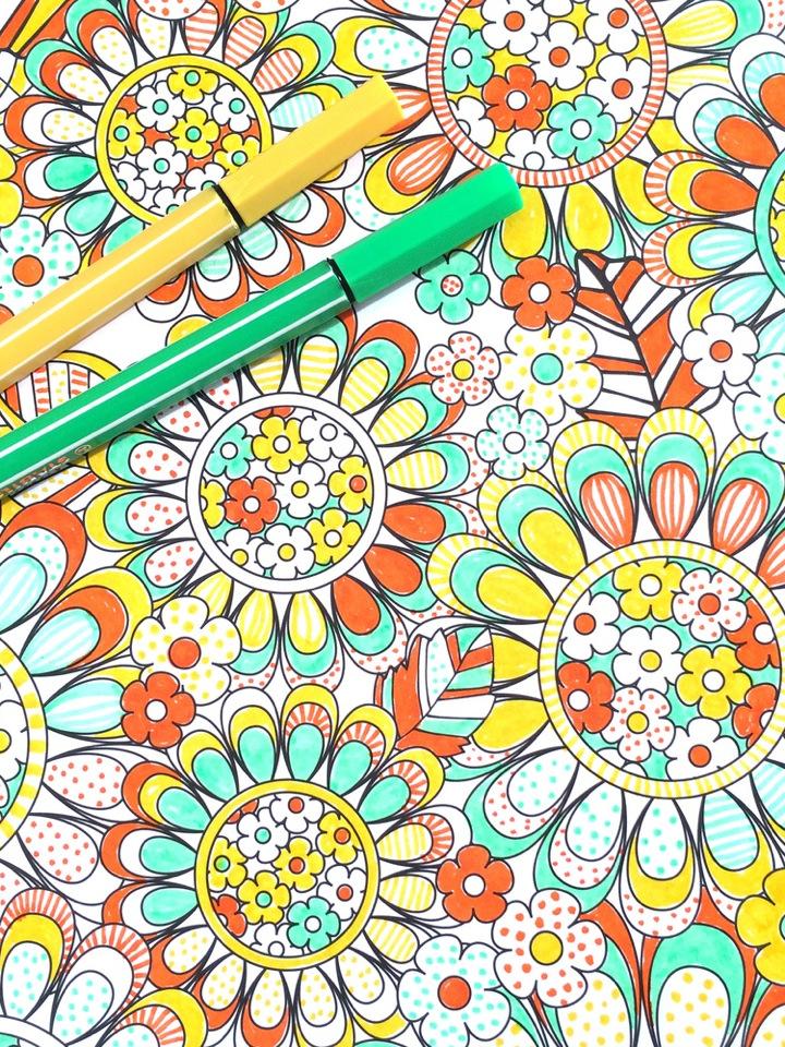 lajoiedesfleurs.fr Fleurs à Colorier lajoiedesfleurs.fr coloriages adulte dessins couleurs fleurs zen