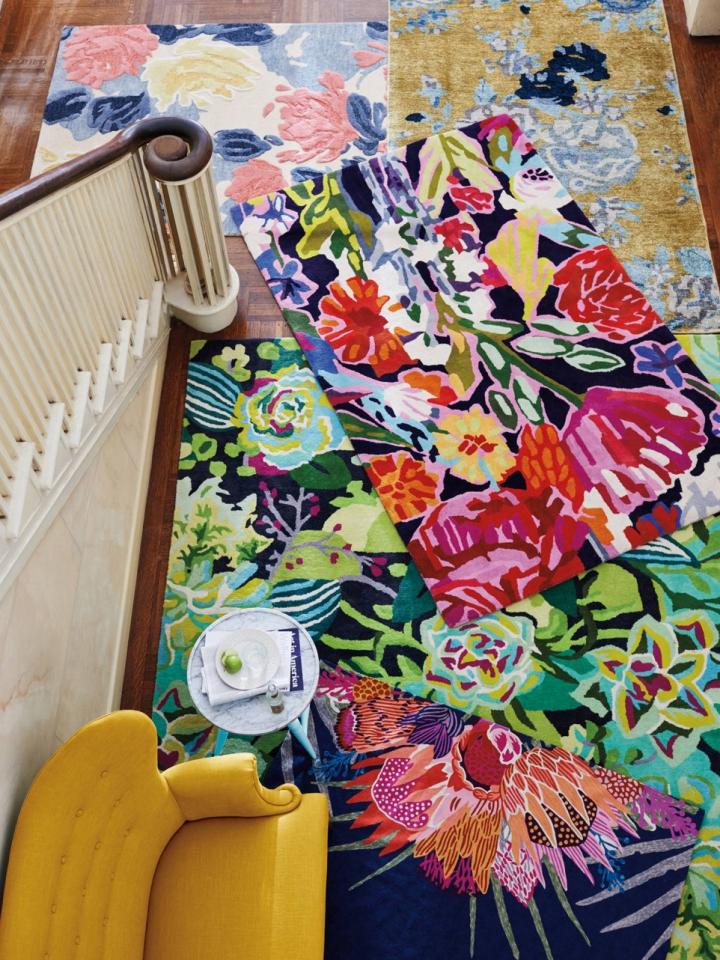 tapis fleurs Anthropologie lajoiedesfleurs.fr 