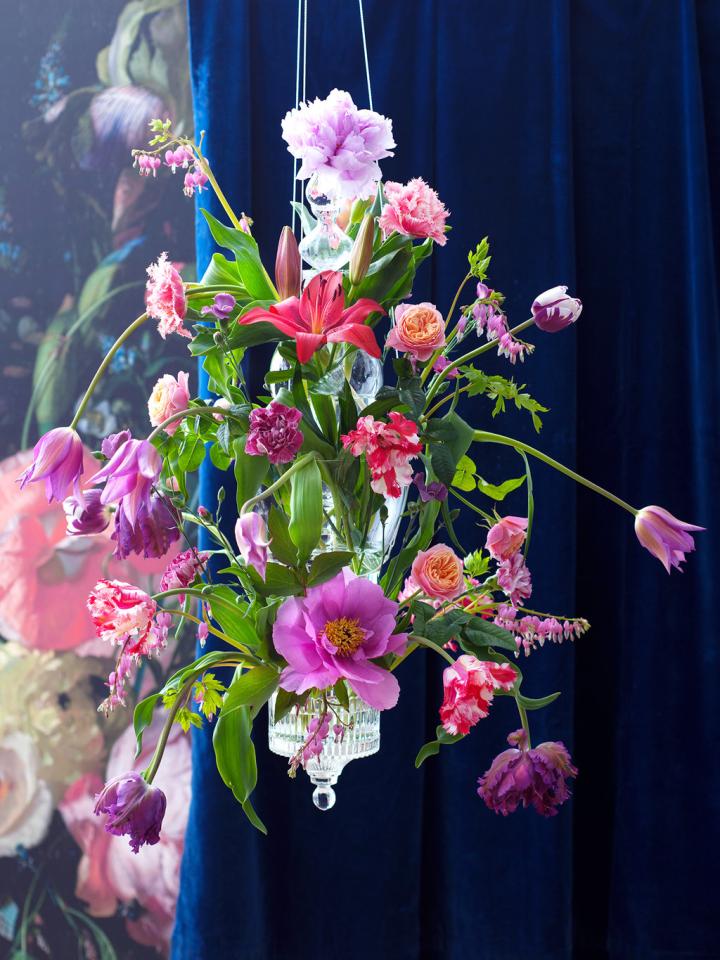 DIY : un merveilleux chandelier fleuri _ Lajoiedesfleurs.fr