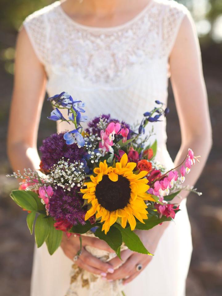 Recette de bouquet : une mariée solaire Lajoiedesfleurs.fr