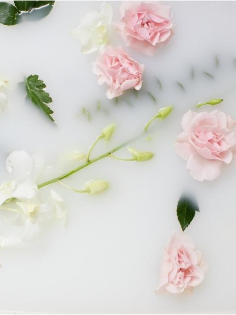 Bath milk white flowers lajoiedesfleurs.fr