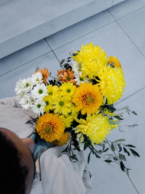 Recette de bouquet : un bouquet qui réchauffe le cœur | lajoiedesfleurs.fr